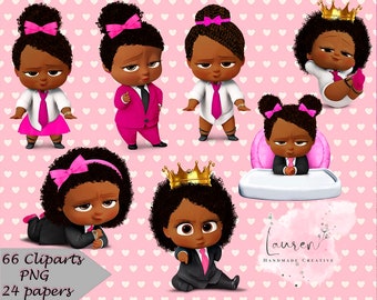 Boss Baby Girl Afro, Boss Baby Girl Afro Clipart, Boss Baby Girl Afro Birthday, Boss Baby Girl Afro Digital Paper, Boss Baby Girl Afro PNG