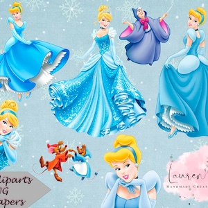 Cinderella Clipart, Princess Clipart, Cinderella PNG, Princess Cinderella Birthday, Cinderella Papers, Princess Cinderella PNG, Cinderella