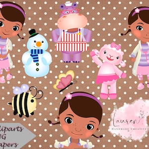 Doc McStuffins, Doc McStuffins Clipart, Doc McStuffins Birthday, Doc McStuffins Digital Paper, Doc McStuffins PNG, Doc McStuffins Design