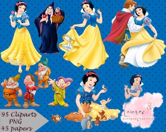 Snow White Clipart, Princess Clipart, Snow White PNG, Princess Snow White Birthday, Snow White Papers, Princess Snow White PNG,Snow White