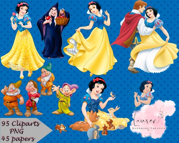 Snow White Clipart, Princess Clipart, Snow White PNG, Princess Snow White Birthday, Snow White Papers, Princess Snow White PNG,Snow White
