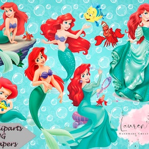 Ariel Clipart, Princess Clipart, Princess Ariel PNG, Princess Ariel Birthday, Princess Ariel Papers, Princess Ariel Scrapbook, Ariel PNG