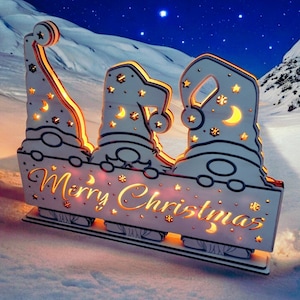 Wichtel- Lampe- Datei (ai,dxf,svg,lbrn2,pdf) | Wichtel- LED | Wichtel- Beleuchtung | Wichtel- Deko | Laser | Lasercut | Weihnachten | Winter