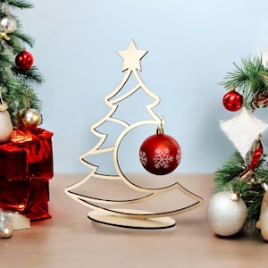 Deko-Tisch-Weihnachtsbaum in 3 Größen- Datei (ai,dxf,svg,lbrn2,pdf) | Dekoration | Christbaum | Schmuck | Weihnachten | Laser | Lasercut |