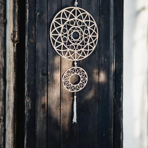 Deko- Fensterhänger- Ornament | Datei (ai, dxf, svg, lbrn2, pdf) | Fensteraufhänger | Fensterdeko | Fensterschmuck | Laser | Lasercut |