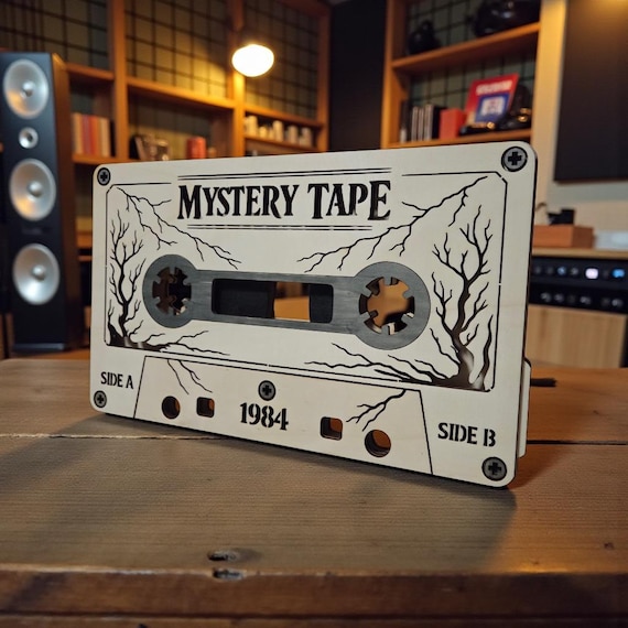 Laser Cut File LED Retro Kassette Dekolampe | Vintage Nachtlicht Musik | Led Dekoleuchte | 80er Jahre Tape Design | SVG DXF Lightburn Datei