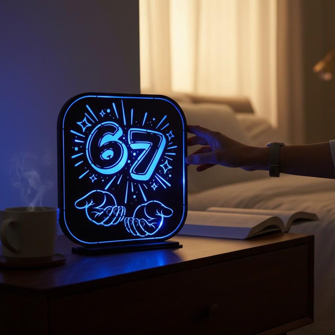 67 Laser Cut File Meme Lamp Lighted up | Funny LED Light for Kids ...