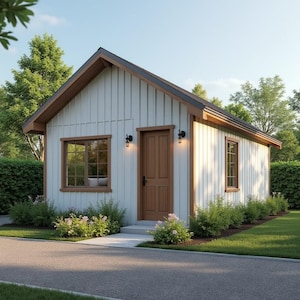 14 ft x 18 ft blauwdruk kleine hut - 252 vierkante voet - pdf digitale download pdf-huis