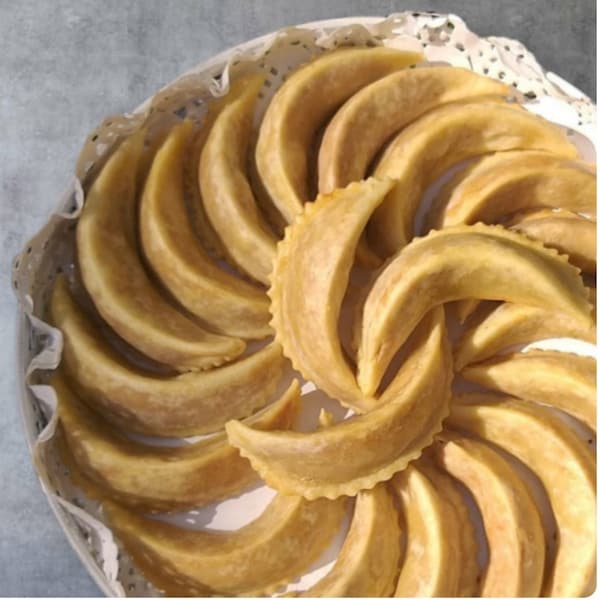 Moroccan sweets ,Almond Cookies - Kaab el Ghazal-gazelle horns - gazelle ankles- traditional pastry 100% handmade kaab ghzal