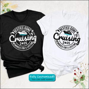 Besties Cruise 2025 Shirt: Matching Girls Trip Vacation Tee