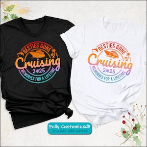 Besties Cruise 2025 Matching Shirt: Girls Trip Vacation Tee
