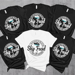 Cruise Birthday Crew Shirt, Ship Faced 60th Birthday Cruise Shirts, Cruise 2025 Shirt, Cruise Birthday T Shirts, Birthday Cruise Squad Shirt