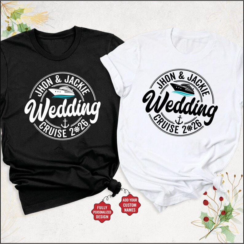 Custom Wedding Cruise 2026 Shirt: Matching Couples Tee - Etsy