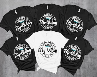 Cruising My Way Into 70, Custom Cruise Birthday Crew Shirt, Personalized Birthday Shirt, 70th Birthday Shirts, 70th Birthday Cruise TShirts
