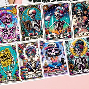 Pegatinas personalizadas de cartas del Tarot, pegatinas divertidas personalizadas, pegatinas para portátiles, pegatinas de regalo para amigos y compañeros de trabajo, regalos de dama de honor para fiestas nupciales