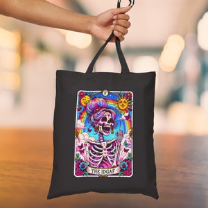 Sacs fourre-tout personnalisés pour cartes de tarot, Sac fourre-tout en toile avec nom personnalisé, Sac de courses réutilisable, Cadeaux de mariage, Sac à bandoulière pour cartes de tarot