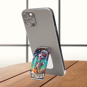 Kundenspezifische Tarot-Karte Telefon-Griff, Telefon klicken auf Clip, Telefon-Halter-Standgeschenk, Junggesellinnenabschied-Gastgeschenke, Reise-Brautgeschenke, Telefon-Zusätze