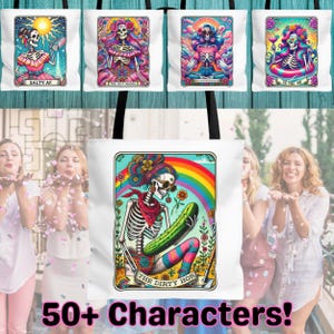 Bolsas de mano con cartas del tarot personalizadas, bolsas de mano con nombre personalizado, bolsas de supermercado reutilizables, regalos para fiestas de Navidad de novia, regalo de novia, bolso de hombro con cartas del tarot