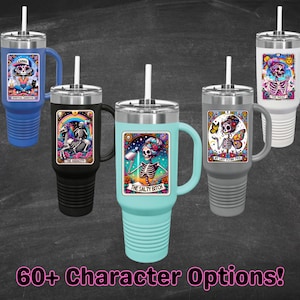 Benutzerdefinierte Tarot Karte 40 Unzen Becher, Edelstahl Wasserschale, Reisebecher, Getränke Isolator, Strand Bachelorette Party Favors, Mädchen Reise Geschenk