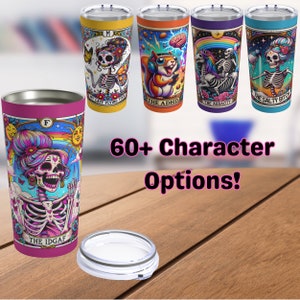 Benutzerdefinierte Tarot Karte 20 Unzen Becher, Edelstahl Wasserschale, Reisebecher, Getränke Isolator, Strand Bachelorette Party Gefälligkeiten, Mädchen Reise Geschenk