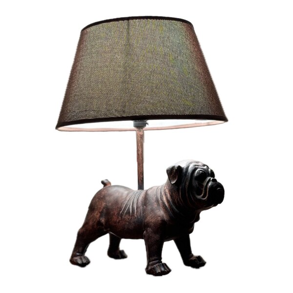 WINSTON the Pug Dog Table Lamp - Decorative Pug Frenchie Lamp | Eclectic Retro Accent Lighting, Cottage Neutral Earth Tones, Shop the Look