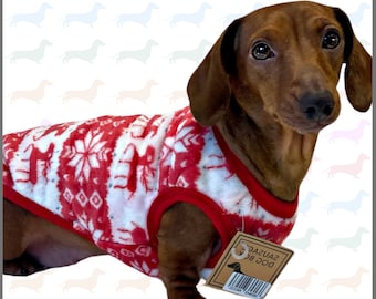 Red Oh Deer - Sausage Dog Box Dachshund PJ&#39;s/Jumper