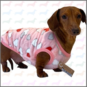 Pinke Mini Liebe Herzen - Dackel Box / Hundebox PJ's/Jumper