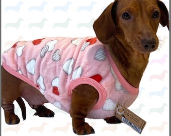 Pink Mini Love Hearts - Sausage Dog Box Dachshund PJ&#39;s/Jumper