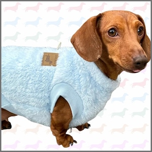 Jungen Pullover Wolkenblau Dackel | Wurst-Hundebox
