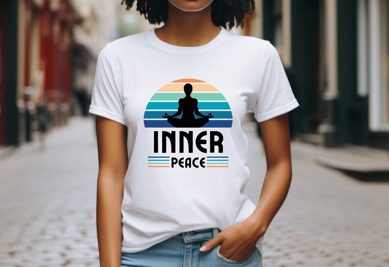 Namaste Yoga Meditation T Shirt, Spiritual Inner Peace Tshirt, Good ...