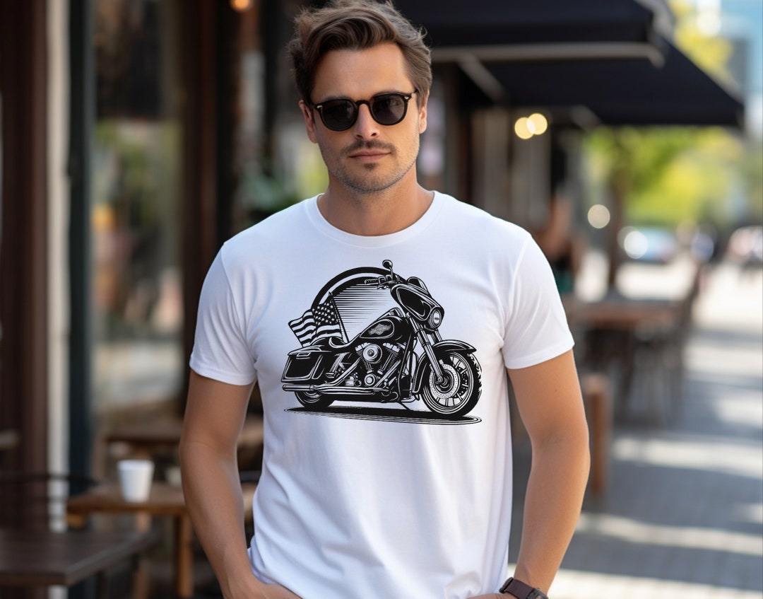 British Motorcycle Men's Bamboo Viscose/Organic Cotton Short Sleeve Graphic T-Shirt