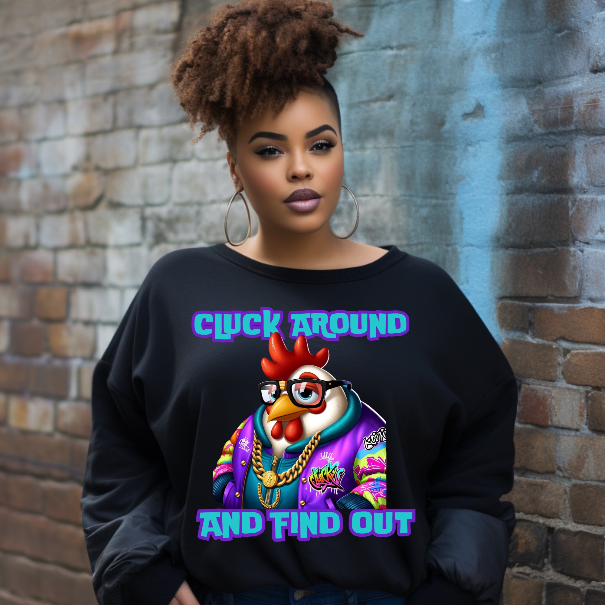 Hip Hop Chicken cluck Around and Find Out PNG Funky Digital Download ...