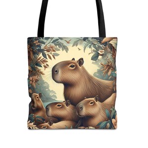 Capybara Tote Bag - Cute Animal Design, Reusable Grocery Bag, Eco-Friendly Shopping Tote, Gift for Nature Lovers, Funny Animal Print