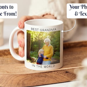 Personalized Photo Coffee Mug Birthday Gift, Custom Mug Gift for Mom, Customizable Coffee Cup, Couples Anniversary Gift, Mug with Picture