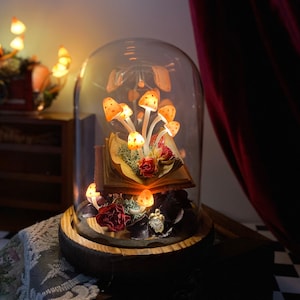 Vintage Mushroom Lamp Creative Gift Glowing Night Lamp Magical Ambiance Art Room Decor Unique Handmade Night Light Birthday Christmas Gifts