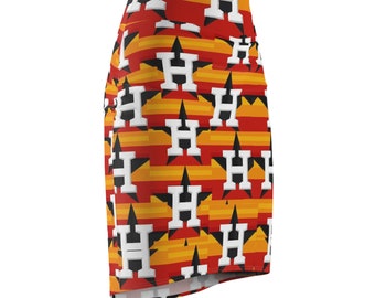 ASTROS HOUSTON Women's Pencil Skirt (AOP)