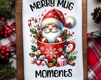 Christmas Kitchen Towel Sublimation Design, Kitchen Towel PNG Design, Cute Christmas Kitchen Tea Towel, Dish Towel for Christmas, Hand Towel