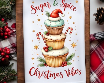 Kerst keukenhanddoek sublimatie ontwerp, keukenhanddoek png-ontwerp, leuke kerst keukentheedoek, theedoek voor kerst, handdoek