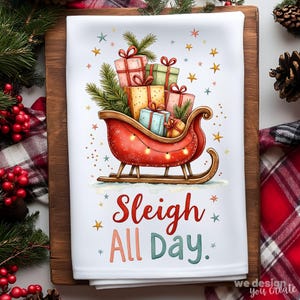Christmas Kitchen Towel Sublimation Design, Kitchen Towel PNG Design, Cute Christmas Kitchen Tea Towel, Dish Towel for Christmas, Hand Towel