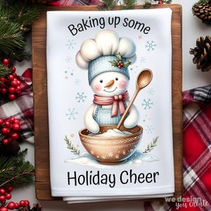 Christmas Kitchen Towel Sublimation Design, Kitchen Towel PNG Design, Cute Christmas Kitchen Tea Towel, Dish Towel for Christmas, Hand Towel