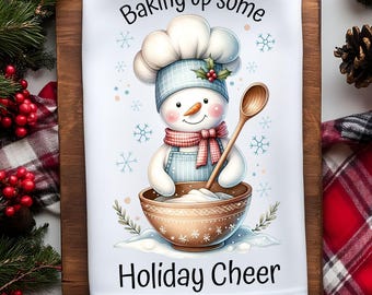 Kerst keukenhanddoek sublimatie ontwerp, keukenhanddoek png-ontwerp, leuke kerst keukentheedoek, theedoek voor kerst, handdoek