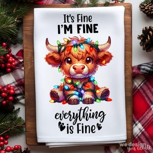 Christmas Kitchen Towel Sublimation Design, Kitchen Towel PNG Design, Cute Christmas Kitchen Tea Towel, Dish Towel for Christmas, Hand Towel