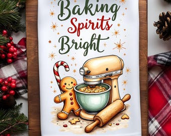 Kerst keukenhanddoek sublimatie ontwerp, keukenhanddoek png-ontwerp, leuke kerst keukentheedoek, theedoek voor kerst, handdoek