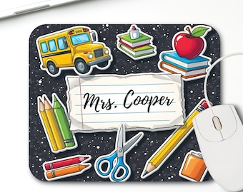 Customizable Teacher Mouse Pad Sublimation, Teacher Gift Design Template, Composition Notebook PNG, Back To School, Teacher Appreciation PNG