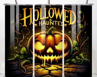 Envoltura para vaso de Halloween de 20 oz, diseño de sublimación delgado, calabaza PNG, diseño de sublimación de Halloween, envoltura de temporada espeluznante, descarga digital