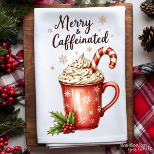 Christmas Kitchen Towel Sublimation Design, Kitchen Towel PNG Design, Cute Christmas Kitchen Tea Towel, Dish Towel for Christmas, Hand Towel