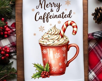 Christmas Kitchen Towel Sublimation Design, Kitchen Towel PNG Design, Cute Christmas Kitchen Tea Towel, Dish Towel for Christmas, Hand Towel
