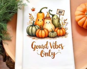 Pumpkin Kitchen Towel Sublimation Design, Fall Dish Towel PNG, Funny Autumn Towel Graphic, Funny Gourds Tea Towel PNG, Fall Farmhouse Decor