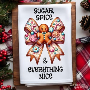 Christmas Kitchen Towel Sublimation Design, Kitchen Towel PNG Design, Gingerbread Kitchen Tea Towel, Dish Towel for Christmas, Hand Towel