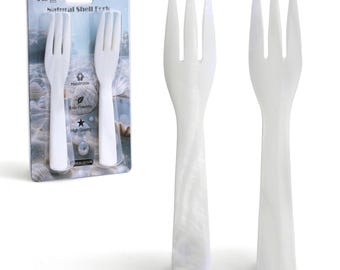 11 cm Mother of Pearl Fruit & Dessert Fork, Natural Freshwater Shell Tableware